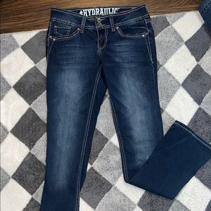 Hydraulic Women's Dark Blue Micro Boot Curvy Jeans